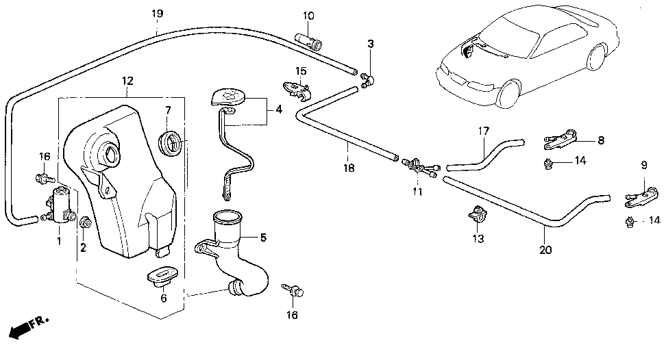 76815-SW5-003 - NOZZLE, L. WINDSHIELD WASHER