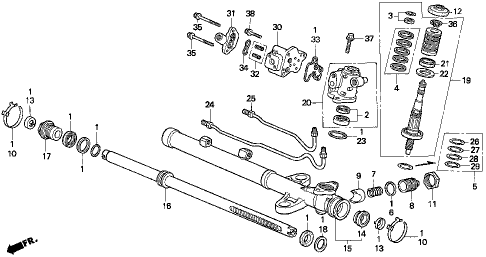 53608-SW5-A00 - HOUSING SUB-ASSY., STEERING RACK