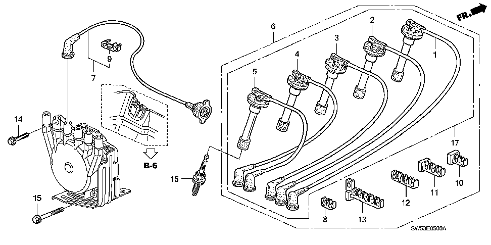 32723-P1R-A00 - WIRE, IGNITION CENTER