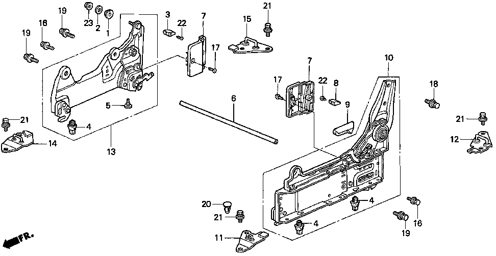 81650-SX0-A11 - ADJUSTER, L. MIDDLE SEAT RECLINING