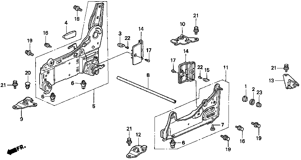 81291-SX0-A11 - STRIKER, R. FR. MIDDLE SEAT (INNER)