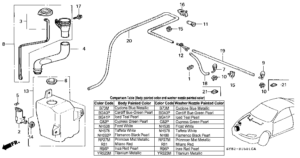 76805-SS8-004 - HOSE, WASHER