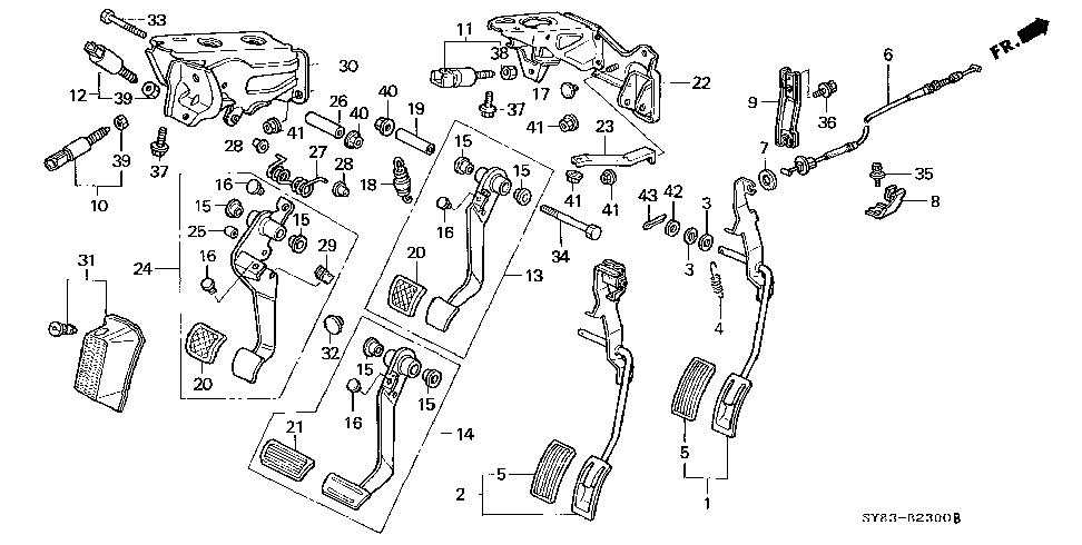 17934-SS8-A80 - CLAMP, THROTTLE WIRE