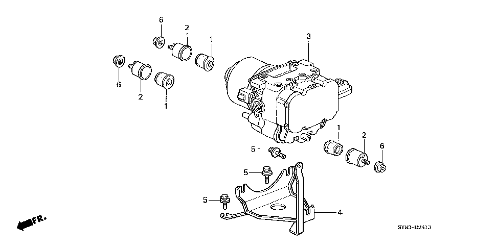 57115-SS8-A50 - BRACKET, MODULATOR