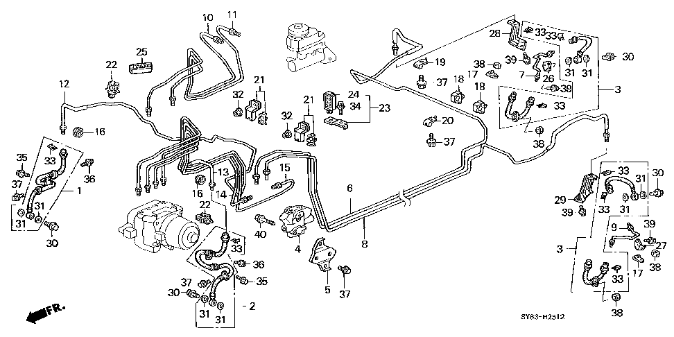 46330-SY8-A00 - PIPE C, BRAKE