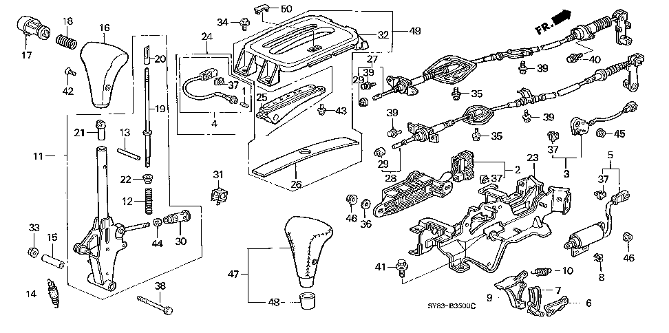 54123-SV1-A80 - COLLAR, SELECT LEVER