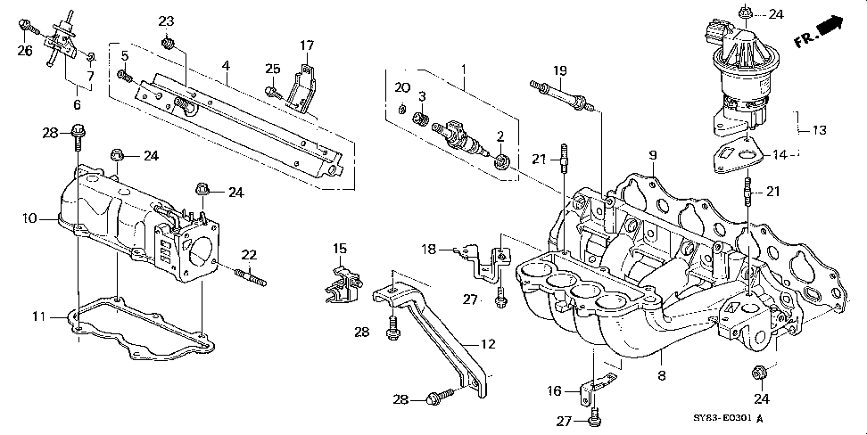 17100-PAA-A00 - MANIFOLD A, IN.