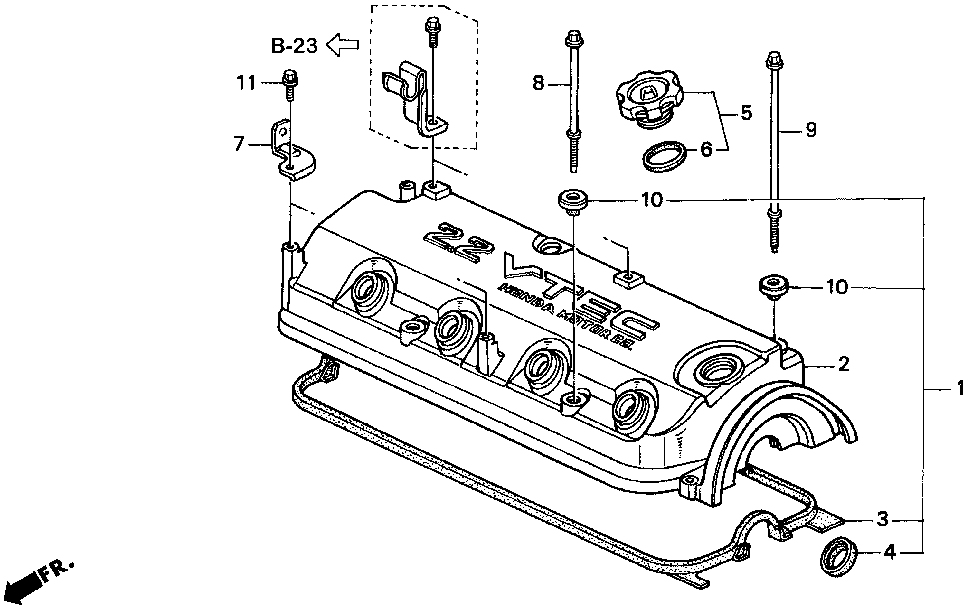 12341-P0A-000 - GASKET, CYLINDER HEAD COVER