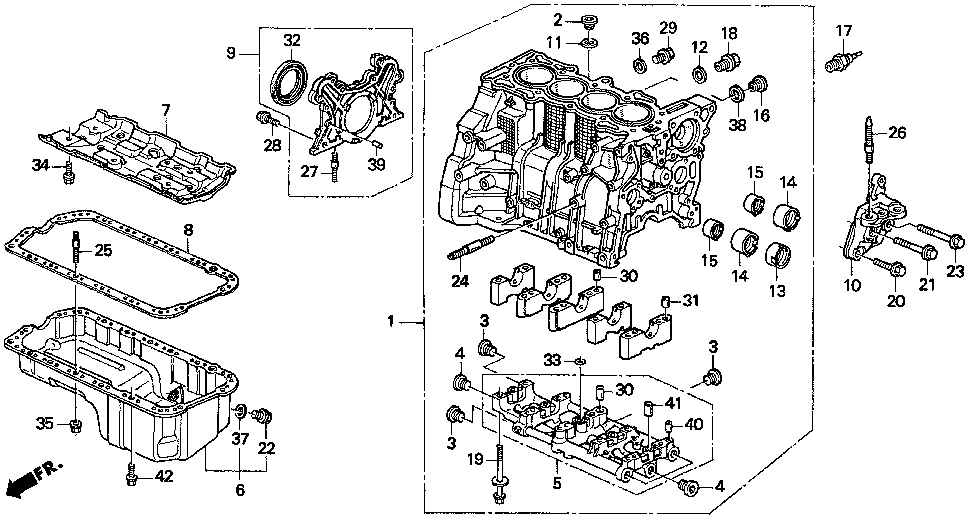 11910-P0A-010 - BRACKET, ENGINE MOUNTING