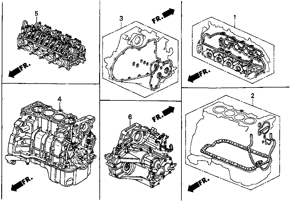10002-P6W-A02 - GENERAL ASSY., CYLINDER BLOCK
