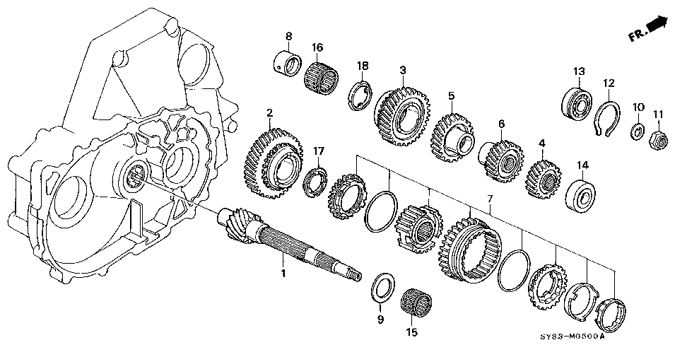 23220-PX5-A51 - COUNTERSHAFT