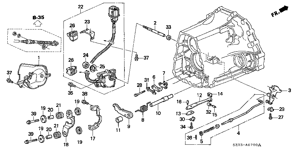 28912-P5D-000 - STAY, POSITION SENSOR CONNECTOR