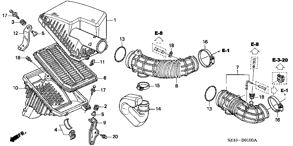 17229-P5A-000 - STAY, AIR CLEANER