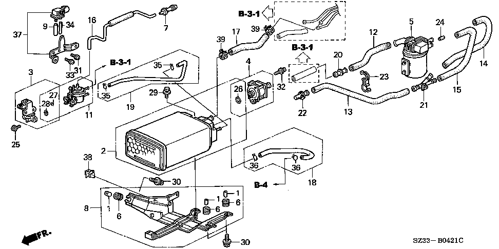 91402-SDC-000 - CLIP, TUBE (B12)