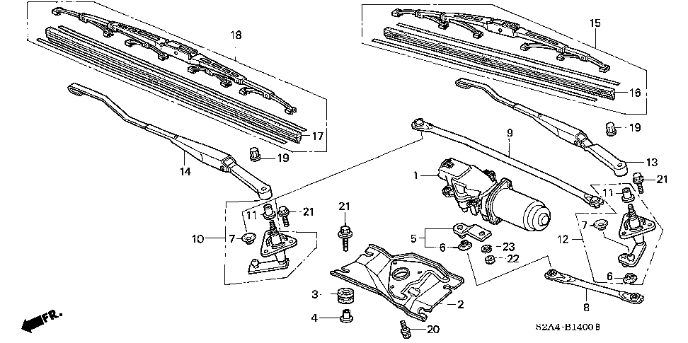 76610-S2A-A02 - ARM, WINDSHIELD WIPER (PASSENGER SIDE)