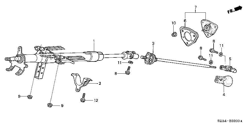 53319-S2A-A02 - SHAFT, STEERING