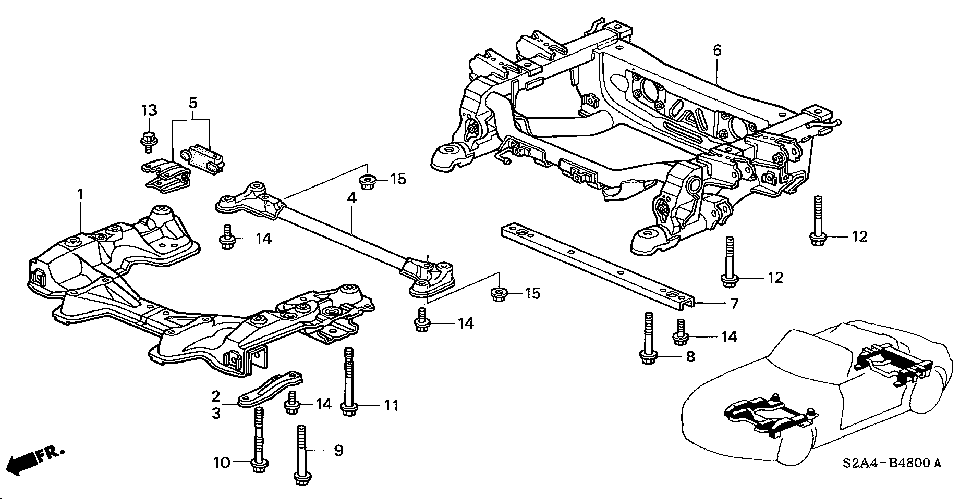 50200-S2A-G01 - SUB-FRAME, FR.