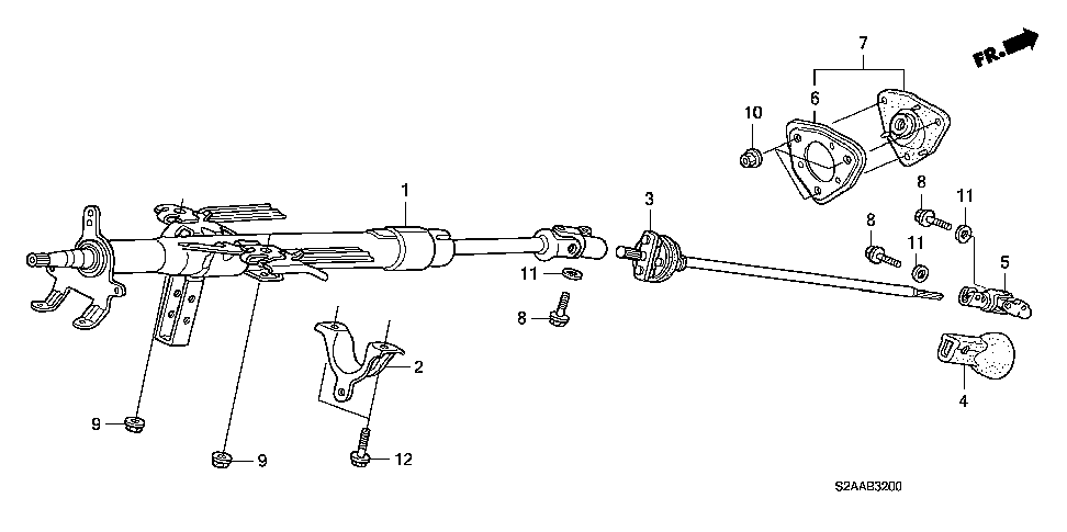 53323-S2A-000 - JOINT B, STEERING