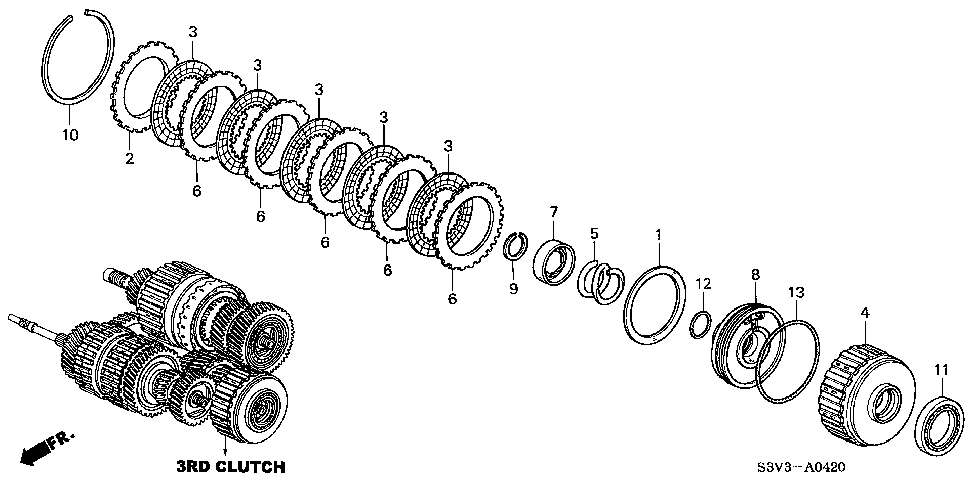 22653-PGH-003 - PLATE, CLUTCH (2.3MM)