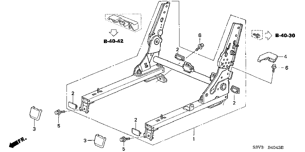 81713-S3V-A01 - DEVICE & RECLINING ADJUSTER, L. MIDDLE SEAT