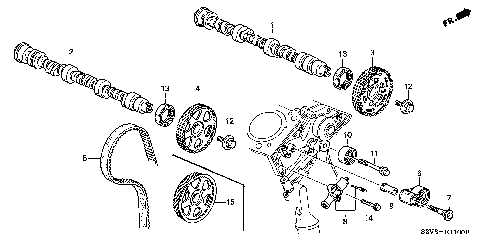 14400-RCA-A01 - BELT, TIMING (197YU20 VE-501) (UNITTA)