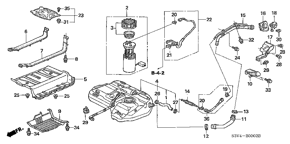 17521-S9V-A00 - BAND, R. FUEL TANK MOUNTING