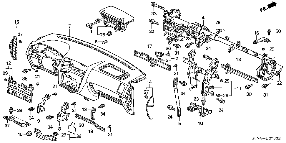 77102-S3V-A01ZZ - BRACKET, DRIVER (LOWER)
