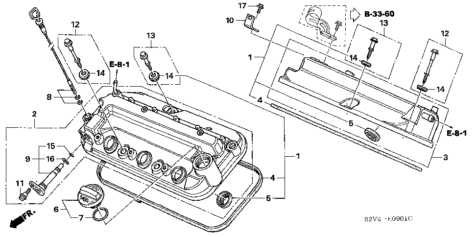 12320-RCA-A00 - COVER, RR. CYLINDER HEAD
