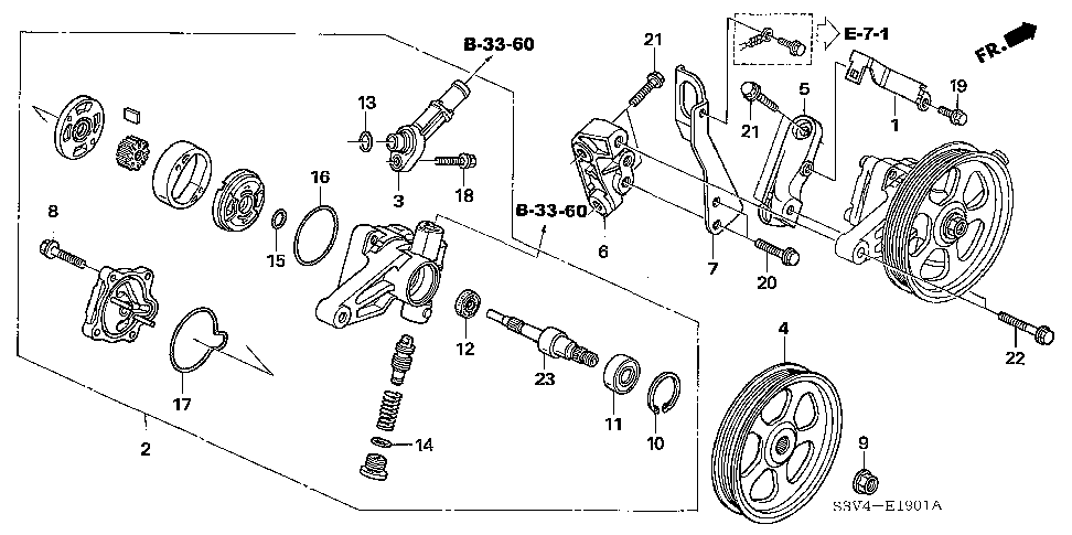 56483-RCA-A01 - PULLEY, POWER STEERING PUMP