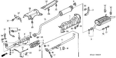 2004 honda civic lx exhaust system