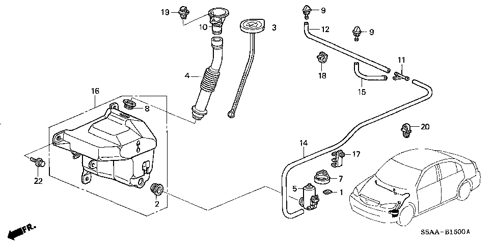 76812-S5A-003 - MOUTH, WASHER