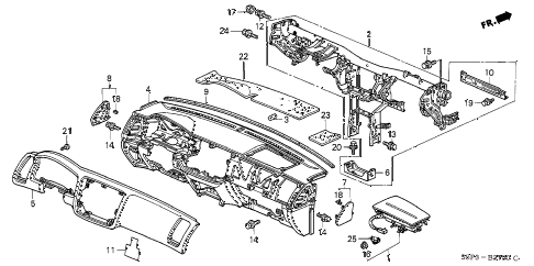 Honda-online-store-:-2001-civic-instrument-panel-parts