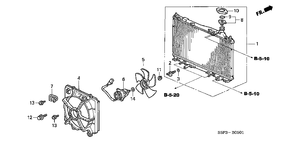 19010-PMS-J51 - RADIATOR (TOYO)
