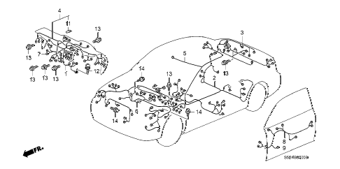 Honda online store : 2005 civic wire harness parts