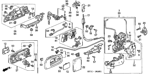 Honda online store : 2005 civic door locks parts