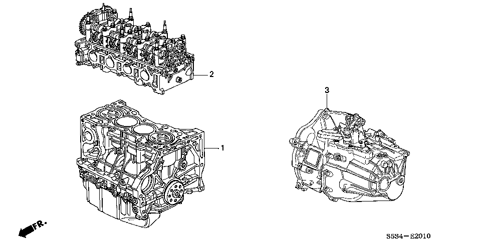 10002-PNF-A03 - ENGINE ASSY., BLOCK