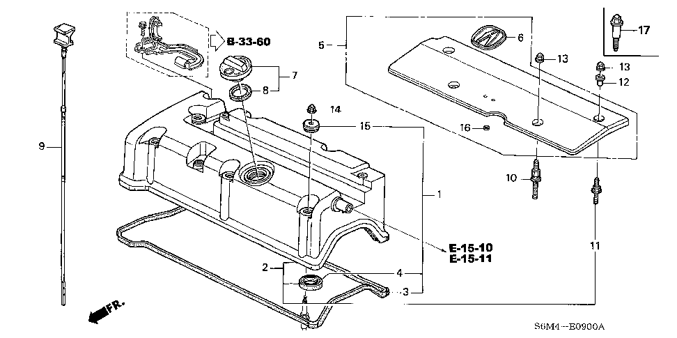 90441-PNA-010 - WASHER, HEAD COVER