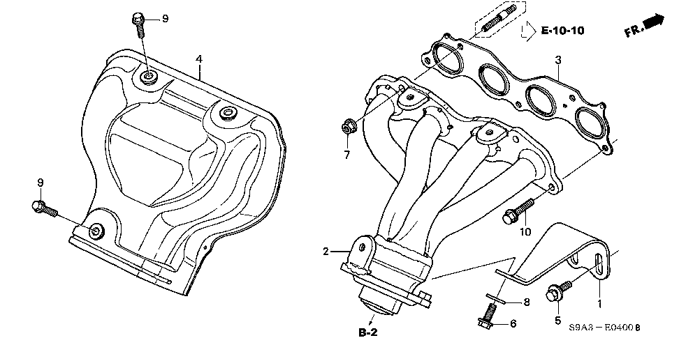 18120-PPA-A00 - COVER, EX. MANIFOLD