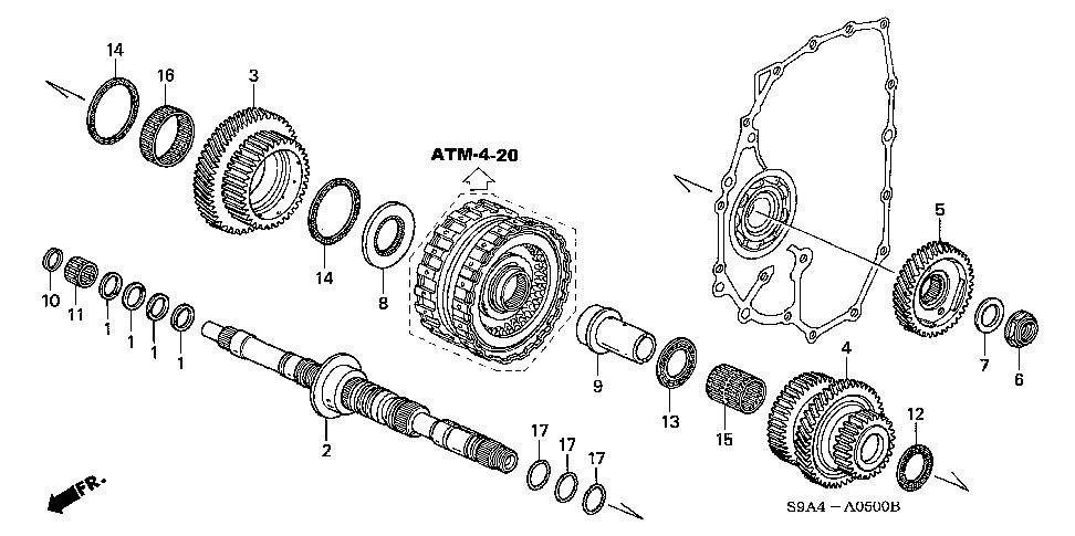 90418-RCT-000 - WASHER, THRUST (41X68X4.550)