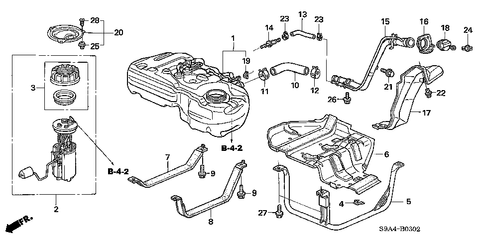 17045-S9A-A30 - MODULE ASSY., FUEL PUMP (SAKAMOTO)