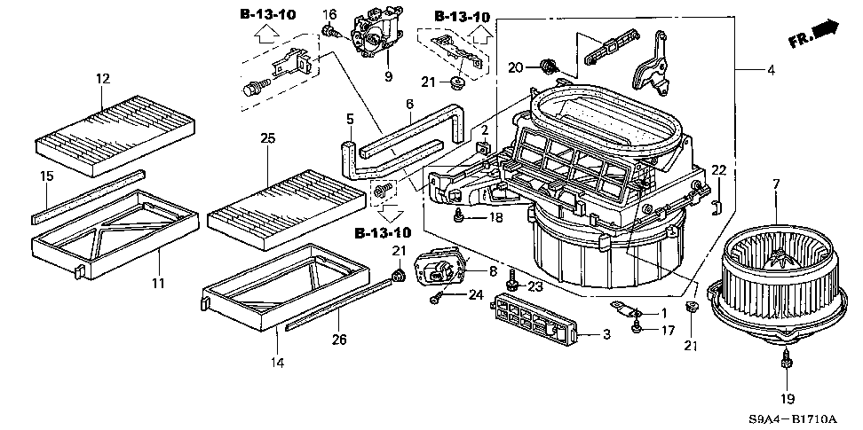 79102-SCA-A01 - BRACKET, COVER (LOWER)