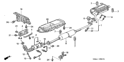 Honda online store : 2006 crv exhaust pipe - muffler parts