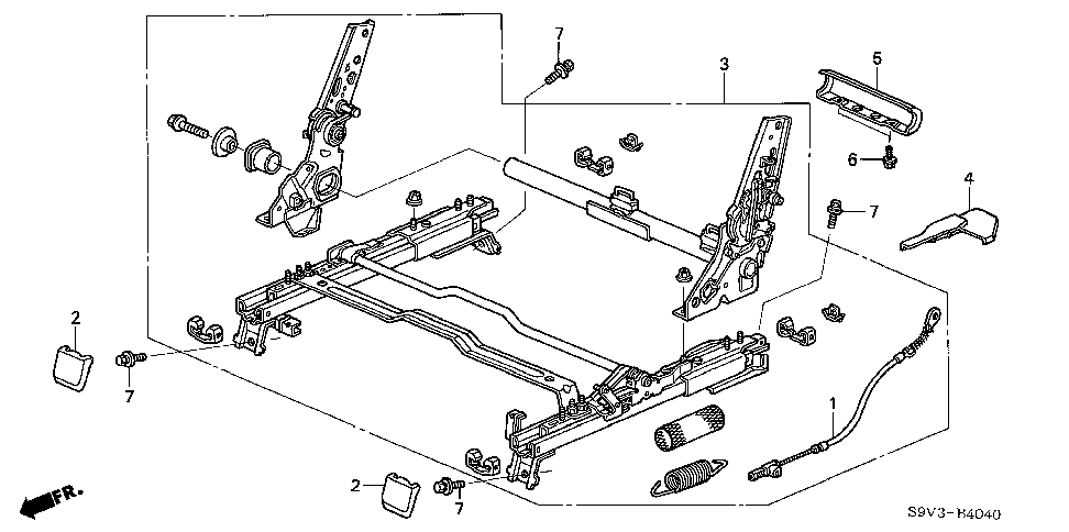 81713-S9V-A01 - FIX, L. MIDDLE SEAT ISO