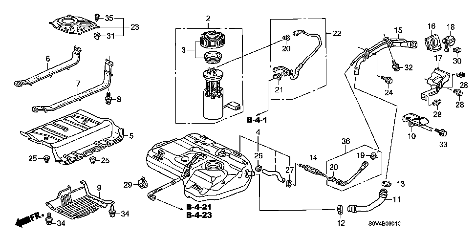 17522-S9V-A00 - BAND, L. FUEL TANK MOUNTING