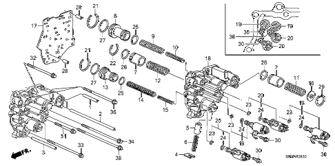 Honda online store : 2008 pilot at accumulator body parts