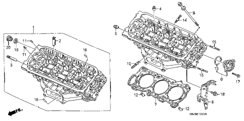 Honda online store : 2008 pilot front cylinder head parts