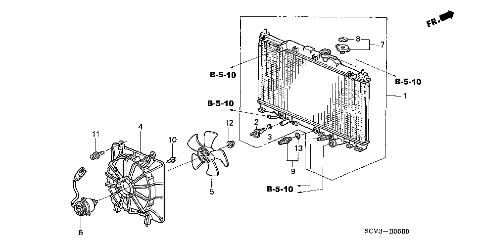 19010-PZD-A01 - RADIATOR (DENSO)
