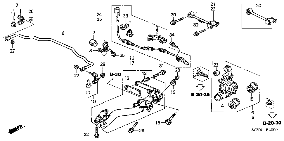 52400-SCV-A11 - ARM, L. RR. (UPPER) (ABS)
