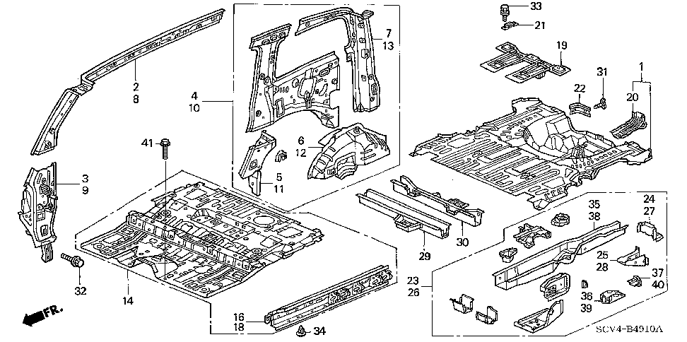 65514-SCV-A00ZZ - BRACKET, RR. SEAT