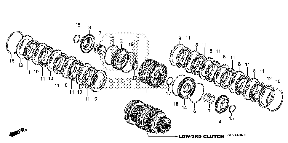 22555-RCL-A01 - PLATE, CLUTCH END (5) (2.5MM)